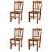 Set 4 Sedie Modello Silvana Per Cucina Bar E Sala Da Pranzo, Robusta Struttura In Legno Di Faggio Color Ciliegio E Seduta In Legno - Foto miniatura 1