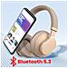 Cuffie Bluetooth Con Riduzione Del Rumore Autonomia 30 Ore, Beige - Foto miniatura 3