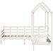 Set Dormeuse E Panca Con Tetto Bianco 90x190cm Massello Pino - Foto miniatura 6