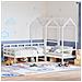 Set Dormeuse E Panca Con Tetto Bianco 90x190cm Massello Pino - Foto miniatura 7