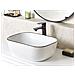 Lavabo Bagno Ceramica Bianco E Nero 46 X 33 Cm Xert - Foto miniatura 1