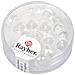 Rayher - 22 Pezzi - Perle In Vetro A Rondella 4x8mm - Colore Bianco Neve - Foto miniatura 1