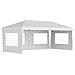 Gazebo da esterno bianco con Finestre Regolabile in Altezza e tende Removibili 5.9x3x2.7m - Foto miniatura 1