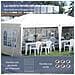 Gazebo da esterno bianco con Finestre Regolabile in Altezza e tende Removibili 5.9x3x2.7m - Foto miniatura 2