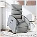 Poltrona Reclinante Alzapersona Elettrica Grigio Chiaro Tessuto - Foto miniatura 1