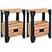 Lusso Casadino -  Comodini 2 Pz Legno Massello Di Acacia E Acciaio 40x30x54 Cm - Foto miniatura 2