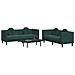 Set di Divani 2 pz con Cuscini Verde Scuro in Velluto - Foto miniatura 3