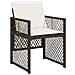 Set da Pranzo per Giardino vitaXL con Cuscini Marrone Rattan in Polimero, Tavolo da Giardino vitaXL Nero 80x80x73 cm Vetro Temperato - Foto miniatura 6