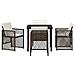 Set da Pranzo per Giardino vitaXL con Cuscini Marrone Rattan in Polimero, Tavolo da Giardino vitaXL Nero 80x80x73 cm Vetro Temperato - Foto miniatura 7