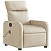 Poltrona Reclinabile Massaggiante Elettrica Crema in Tessuto - Foto miniatura 4