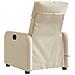 Poltrona Reclinabile Massaggiante Elettrica Crema in Tessuto - Foto miniatura 5