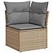 Set Divano da Giardino 6 pz con Cuscini Beige in Polyrattan - Foto miniatura 4