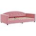 Divano Letto Estraibile con Cassetti Rosa 100x200 cm Velluto - Foto miniatura 4