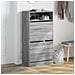 Scarpiera Grigio Sonoma 60x34x116 cm in Legno Multistrato - Foto miniatura 3