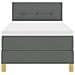 Letto a molle con materasso Grigio scuro 90 x 190 cm Tessuto - Foto miniatura 8