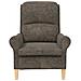 poltrona Grigio scuro 76 x 94 x 102 cm Pelle sintetica - Foto miniatura 4