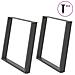 Gambe per tavolo da pranzo a forma di U 2 pz Antracite 100x(72-73) cm Acciaio - Foto miniatura 1