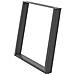 Gambe per tavolo da pranzo a forma di U 2 pz Antracite 100x(72-73) cm Acciaio - Foto miniatura 4