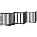 Cancello Cani Porta Pieghevole Nero 15 Pannelli 750 cm Pioppo - Foto miniatura 4
