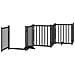 Cancello Cani Porta Pieghevole Nero 15 Pannelli 750 cm Pioppo - Foto miniatura 5