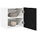 Armadio pensile Riga 2 pcs Rovere Nero e Bianco 40 x 31 x 40 cm - Foto miniatura 3