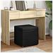 Pouf Nero 41 x 41 x 40 cm Tessuto e Legno Ingegnerizzato - Foto miniatura 2