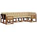 Set di divani da esterno con cuscino 7 pcs Naturale e Beige - Foto miniatura 1