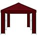 Gazebo da giardino 6 x 3 m Borgogna Poliestere e Acciaio 190 - Foto miniatura 4