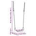 Seggiolino Altalena per Bambini Singolo Corda Regolabile Verde - Foto miniatura 8