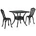 Set di Tavolo da Giardino 3 pcs Nero Alluminio pressofuso - Foto miniatura 1