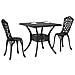 Set di Tavolo da Giardino 3 pcs Nero Alluminio pressofuso - Foto miniatura 3