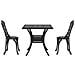Set di Tavolo da Giardino 3 pcs Nero Alluminio pressofuso - Foto miniatura 6
