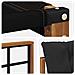 Set di divani da esterno con cuscino 7 pcs Naturale e Nero - Foto miniatura 7