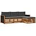 Set di divani da esterno 4 pcs Naturale e Antracite Poliestere - Foto miniatura 1
