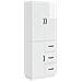 Set di armadi 2 pcs Bianco Lucido Legno ingegnerizzato - Foto miniatura 1