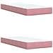 Letto con contenitore e materasso Rosa 200 x 200 cm Velluto - Foto miniatura 6