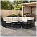 Set Divano da Giardino 9 pz Nero polyrattan - Foto miniatura 5