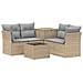 Set di divani 6 pz Beige e Grigio Chiaro - Foto miniatura 1