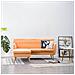 Divano A L Rivestimento In Tessuto 171,5x138x81,5 Cm Arancione - Foto miniatura 1
