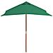 Ombrellone Da Esterni Con Palo In Legno 150x200 Cm Verde - Foto miniatura 4