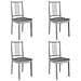 Set Per Sala Da Pranzo 5 Pz In Mdf Grigio - Foto miniatura 7