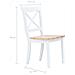 Sedie da Pranzo 4 pz Bianco e Naturale in Massello di Hevea - Foto miniatura 7