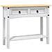 Tavolo Console in Pino Messicano Corona Bianco 90x34,5x73 cm - Foto miniatura 1