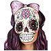 Maschera Scheletro Dia De Los Muertos Con Fiocco - Foto miniatura 1