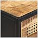 Tavolo Consolle 100x35x75 cm in Legno di Mango Grezzo e Canna - Foto miniatura 2