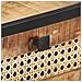 Tavolo Consolle 100x35x75 cm in Legno di Mango Grezzo e Canna - Foto miniatura 3