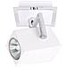 Faretti Moderni Cromo 1 Luce Con Paralume Bianco, Gu10 - Foto miniatura 1