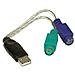 33386 USB A 2x PS / 2 Trasparente cavo di interfaccia e adattatore - Foto miniatura 1