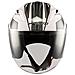 Moto Casco Jet Scooter Doppia Visiera Ece22-05 Certificato Bianco Argento Xs - Foto miniatura 6