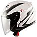 Moto Casco Jet Scooter Doppia Visiera Ece22-05 Certificato Bianco Argento Xs - Foto miniatura 8